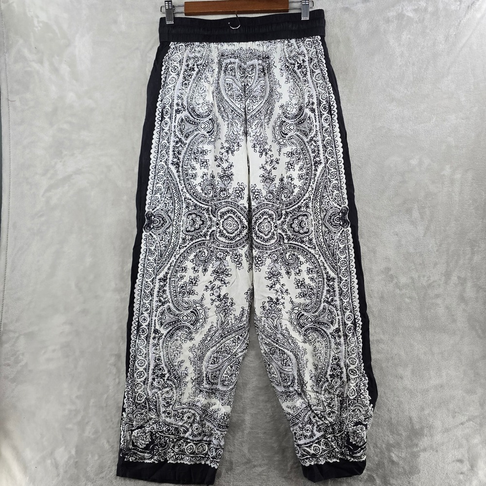 AllSaints Tyler Rafaela Wide Leg  Pants Women Medium Paisley Boho Relaxed - Picture 8 of 10